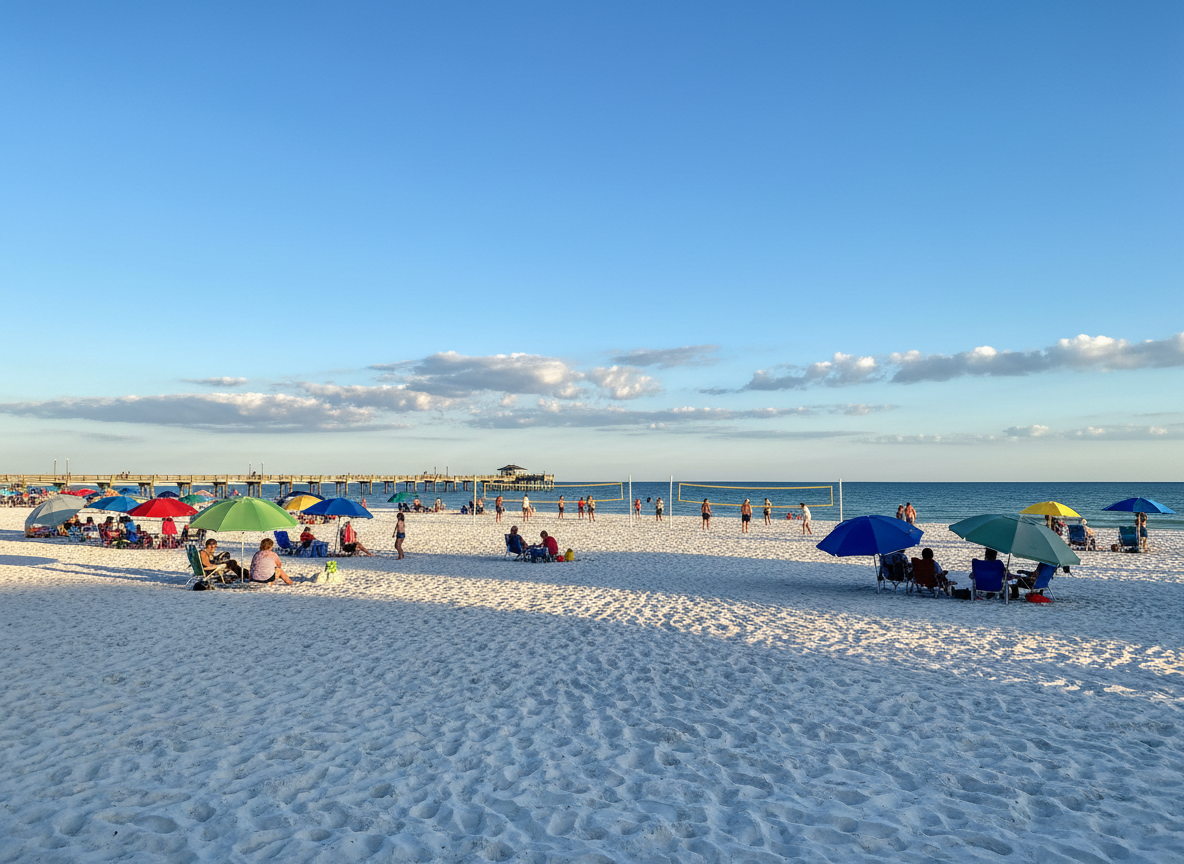 Clearwater Beach white sand and turquoise water